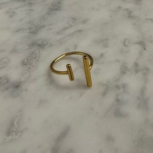 Gold vermeil adjustable ring